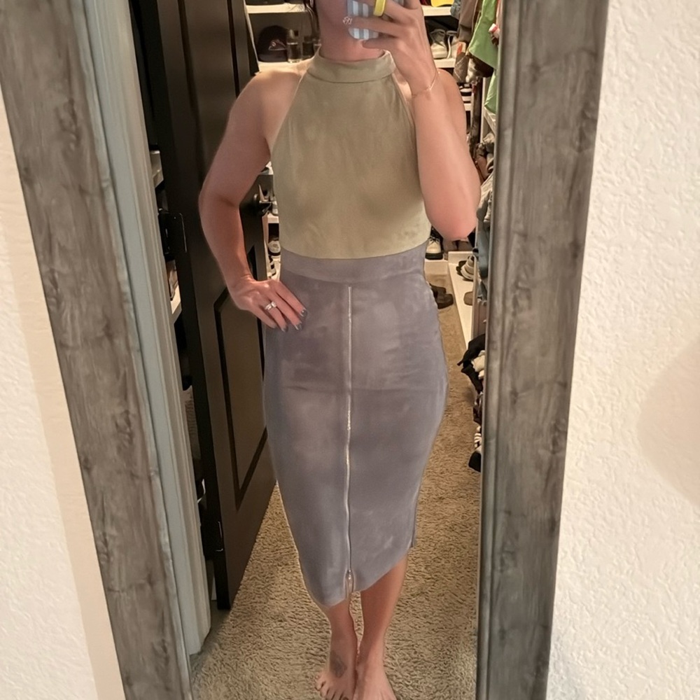 Velvet HighNeck Midi Dress